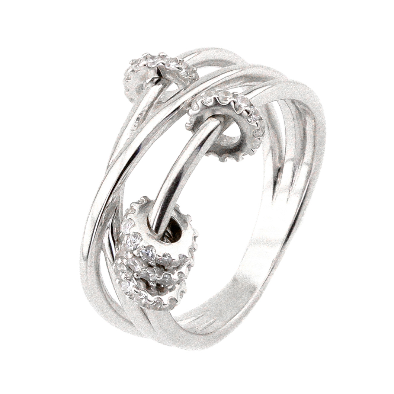 

Серебряное кольцо с фианитами K11727 Диамант, 16,5 размер