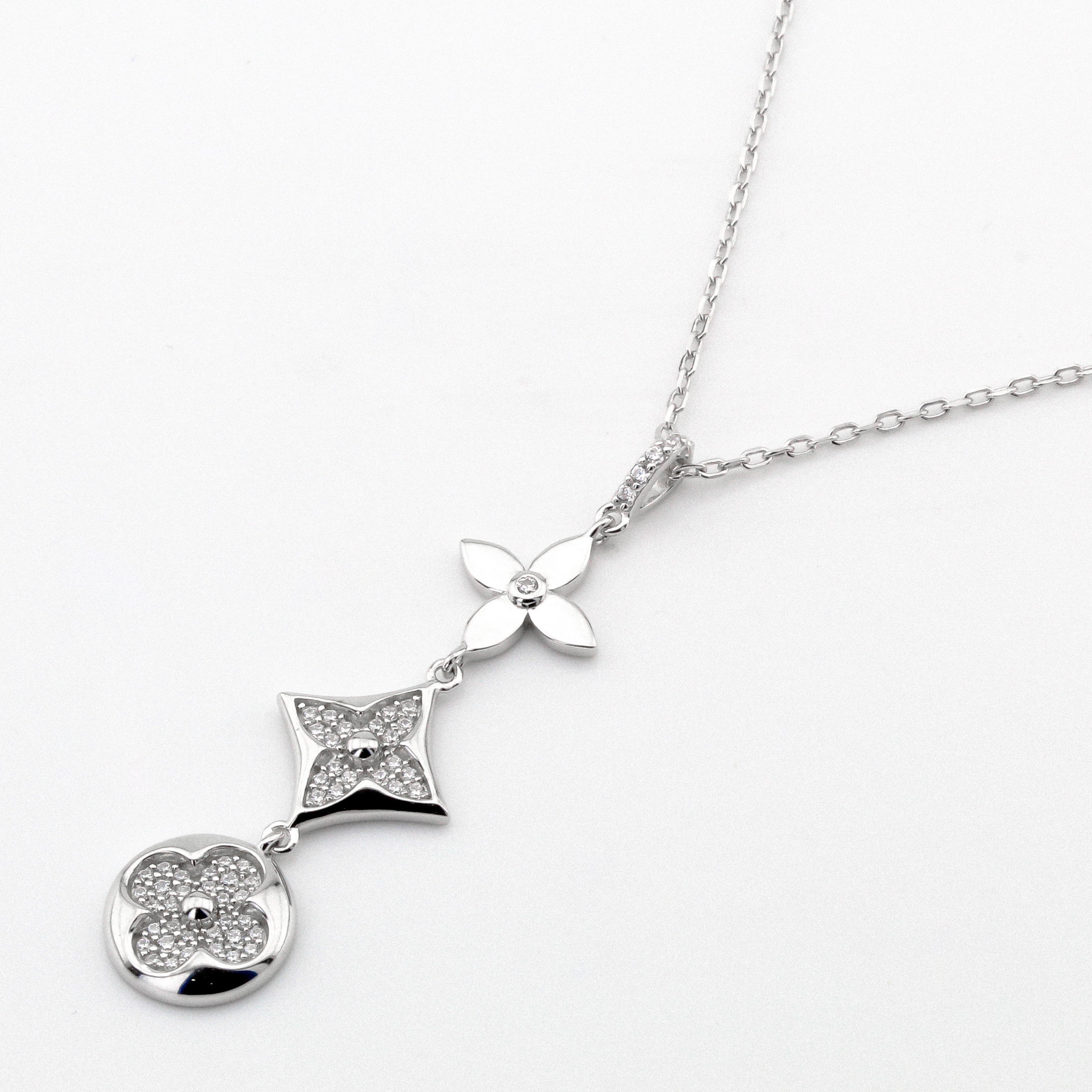 

Серебряное колье с фианитами KO14281 Диамант, 45 размер