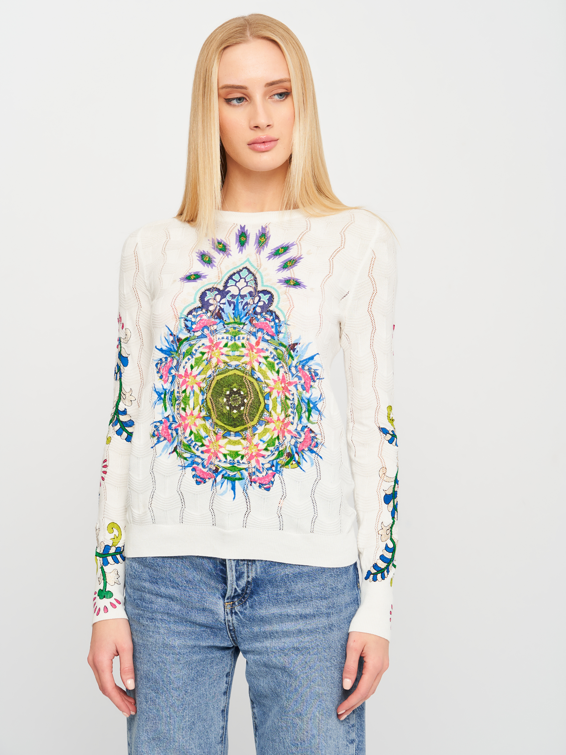 

Джемпер Desigual 19SWJFX9-1001 XL Молочный