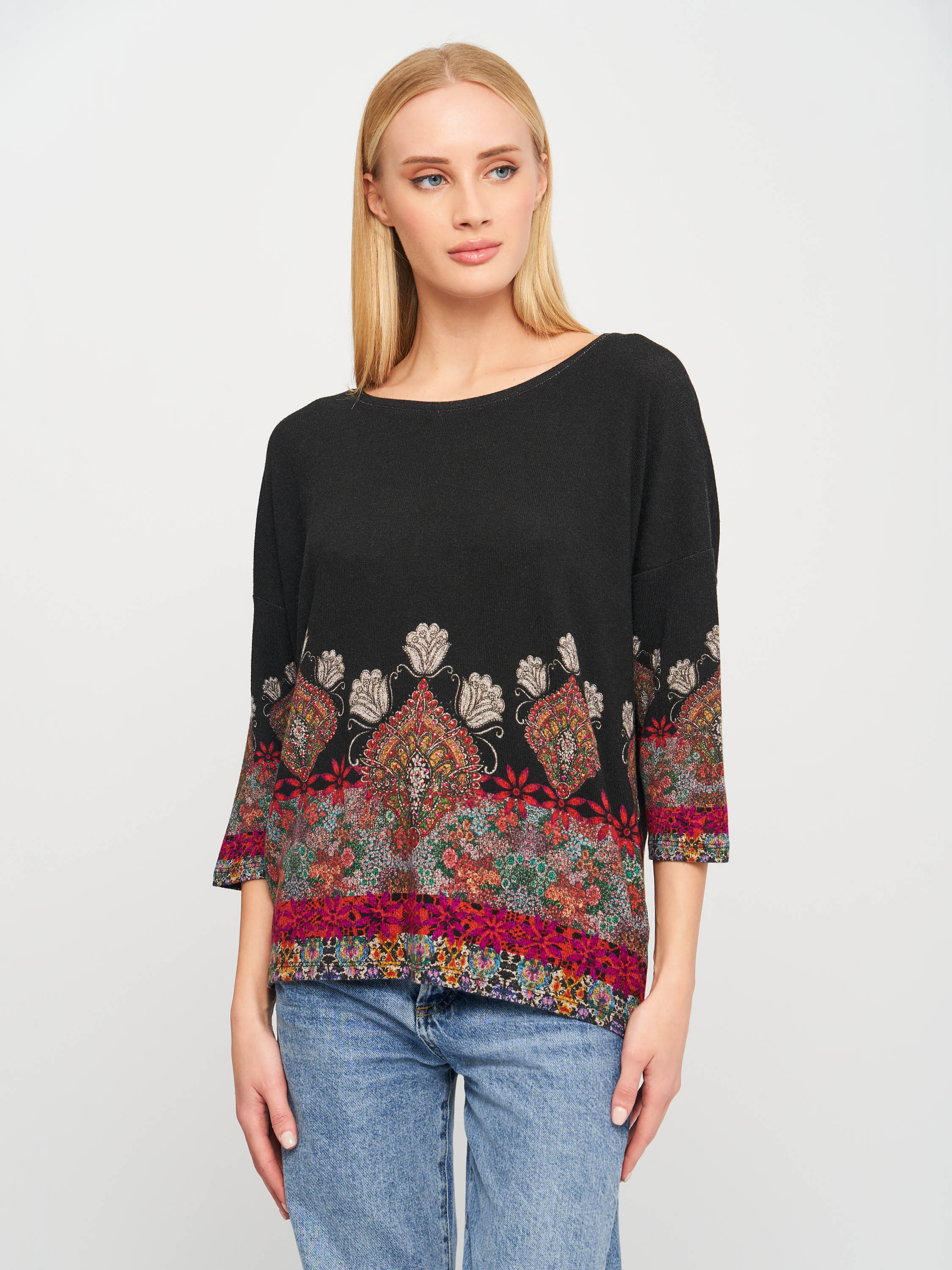 

Лонгслив Desigual 19WWTKXZ-2000 S Черный
