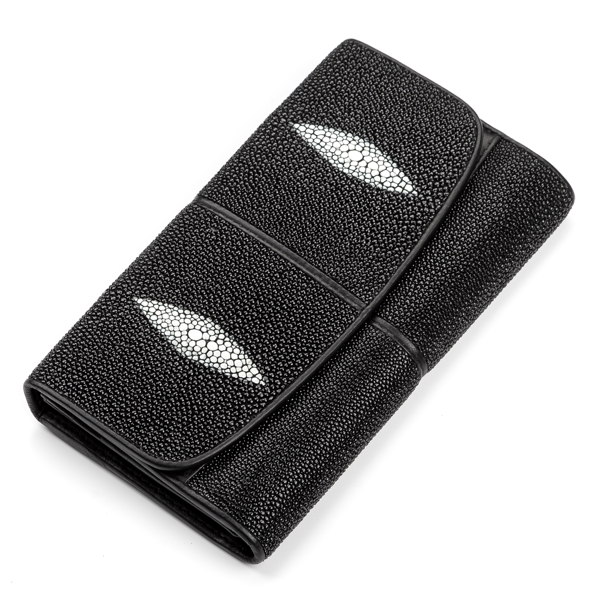 

Женский кожаный кошелек STINGRAY LEATHER 19х10 см Черный 000168489