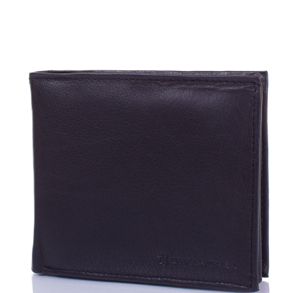 

Мужской кожаный кошелек DNK Leather 12х10х2 см Черный 000168824