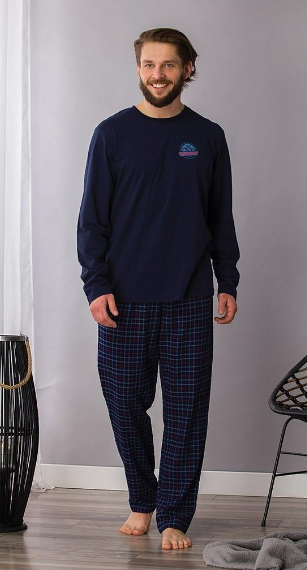 

Мужская пижама брюки хлопок Key MNS 745 темно-синий XL