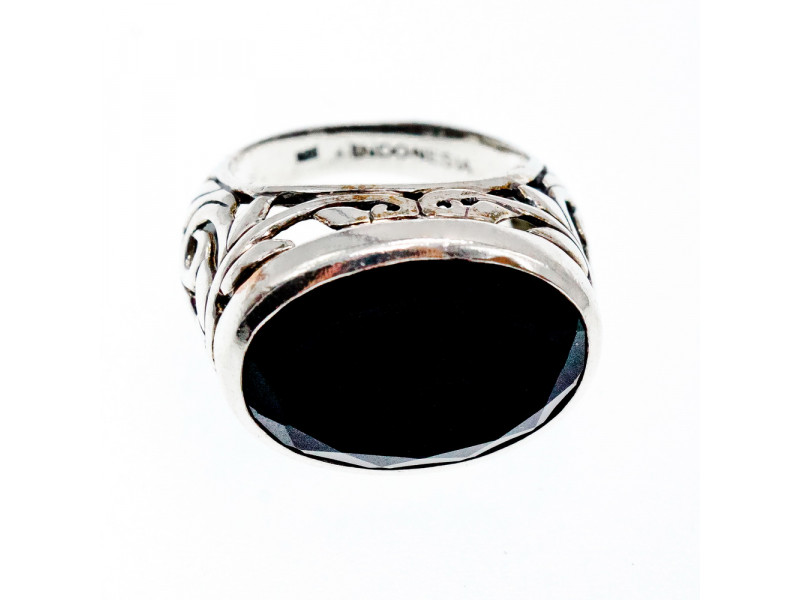 

Серебряное кольцо с черным нефритом Изысканность Натуральный Sky Jewelry 003234