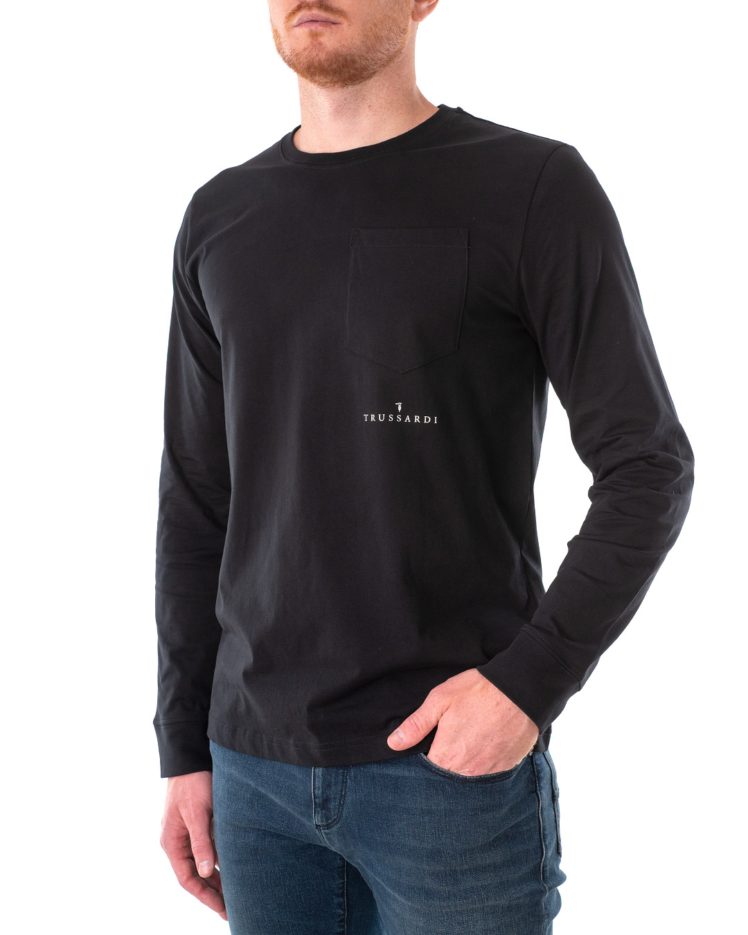 

Лонгслів чоловічий TRUSSARDI JEANS (52T00542-1T005459-K299/21-22-2) Чорний XXL