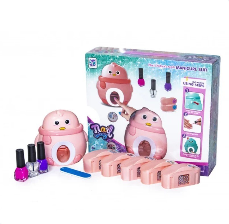 

Детский набор для маникюра с принтером штампом для ногтей Toys Nail Beauty Розовый