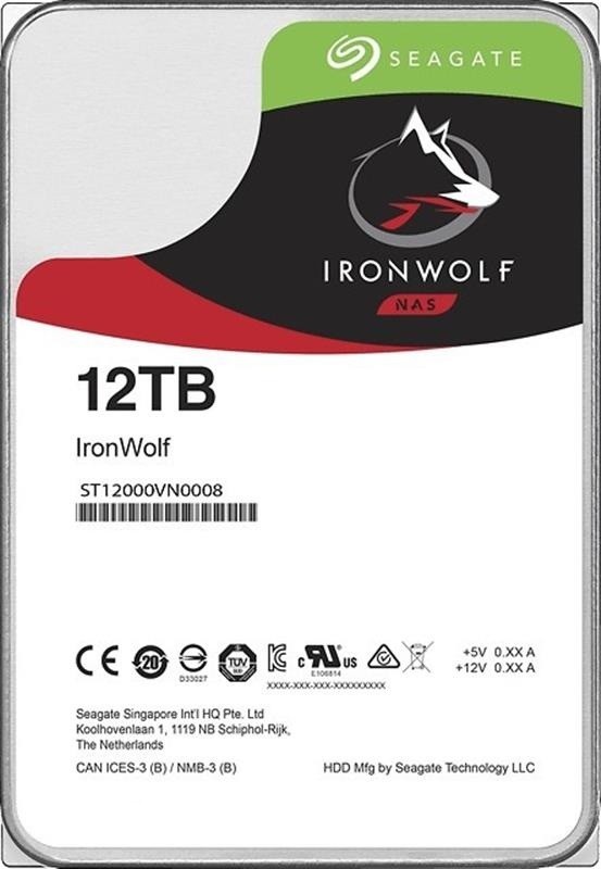 

Жесткий диск 12 TB Seagate IronWolf NAS 7200rpm 256MB (ST12000VN0008)
