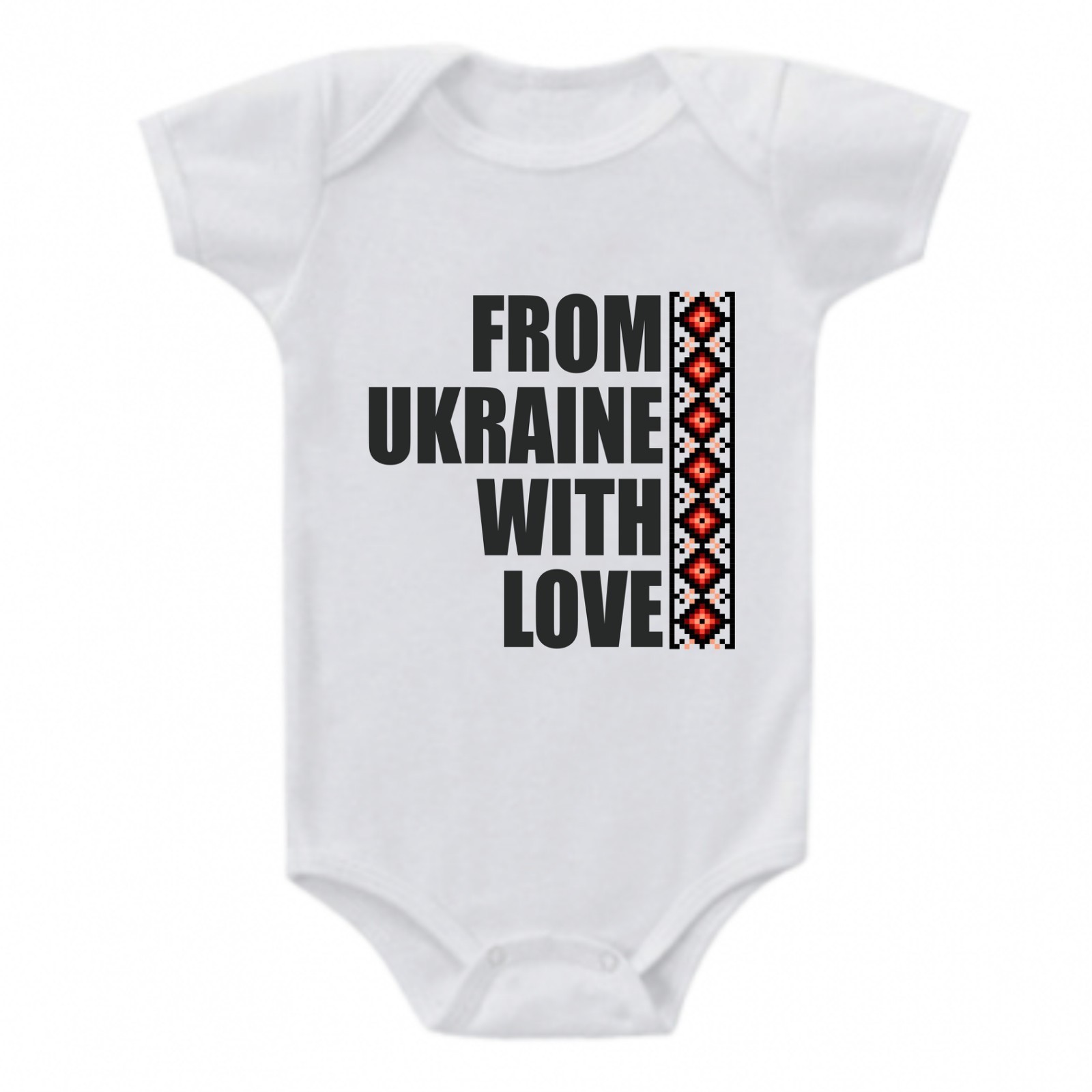 

Боді Vivay з принтом From Ukraine with love 58 см (6717)