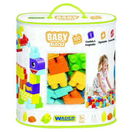 

Baby Blocks Мои первые кубики 100 деталей в сумке