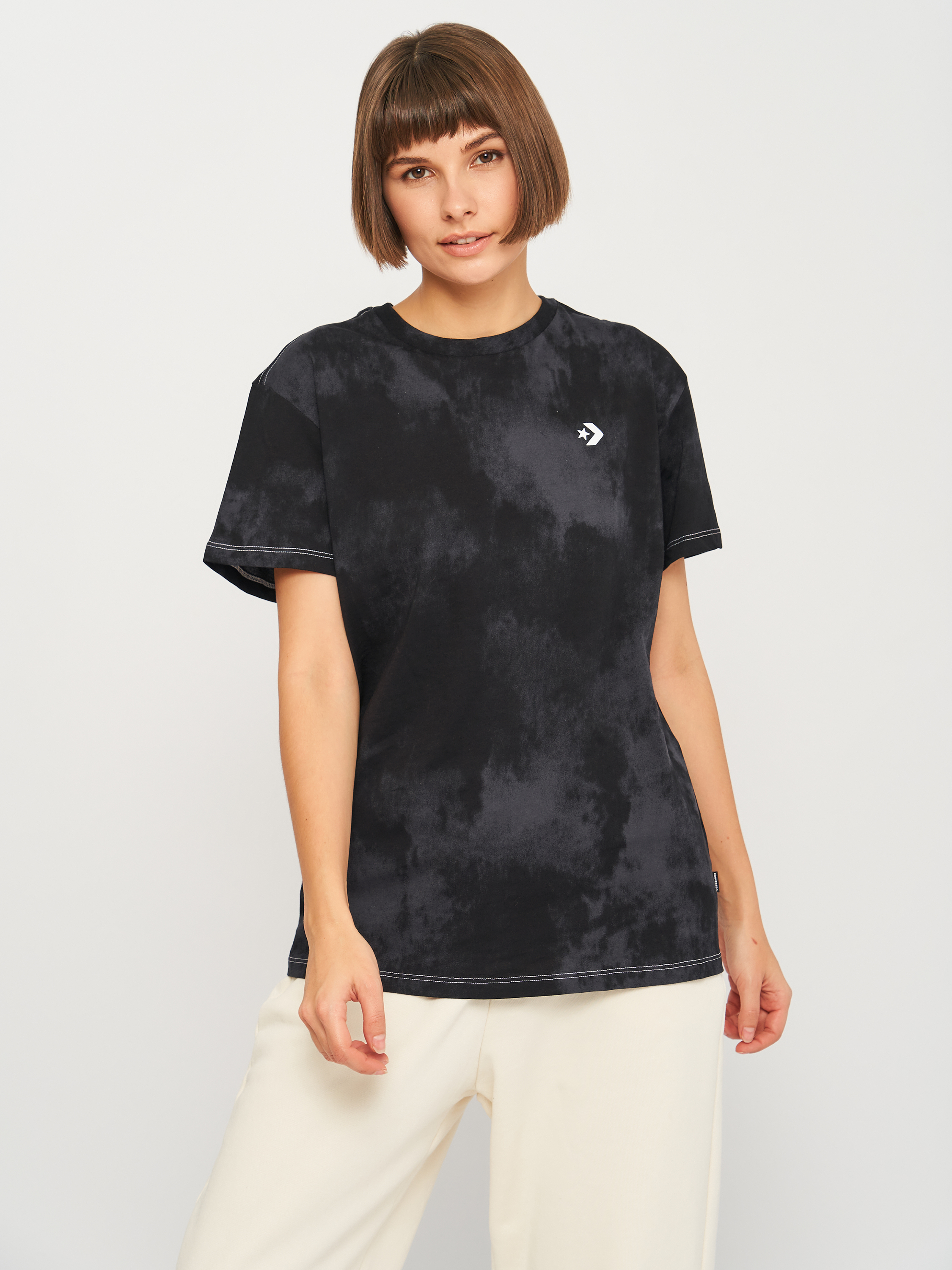 

Футболка Converse Womens Knit Tee 10021466-001  Черная, Футболка Converse Womens Knit Tee 10021466-001 S Черная