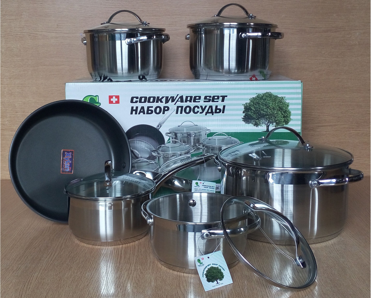 

Набор кастрюль 12пр. Green Life GL 5412