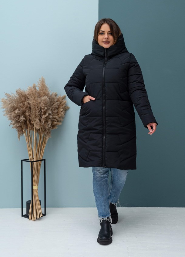 

Женская зимняя куртка с капюшоном удлинённая MODA 000117  64 Черный М-0001171 X, Женская зимняя куртка с капюшоном удлинённая MODA 000117 8XL 64 Черный М-0001171 X