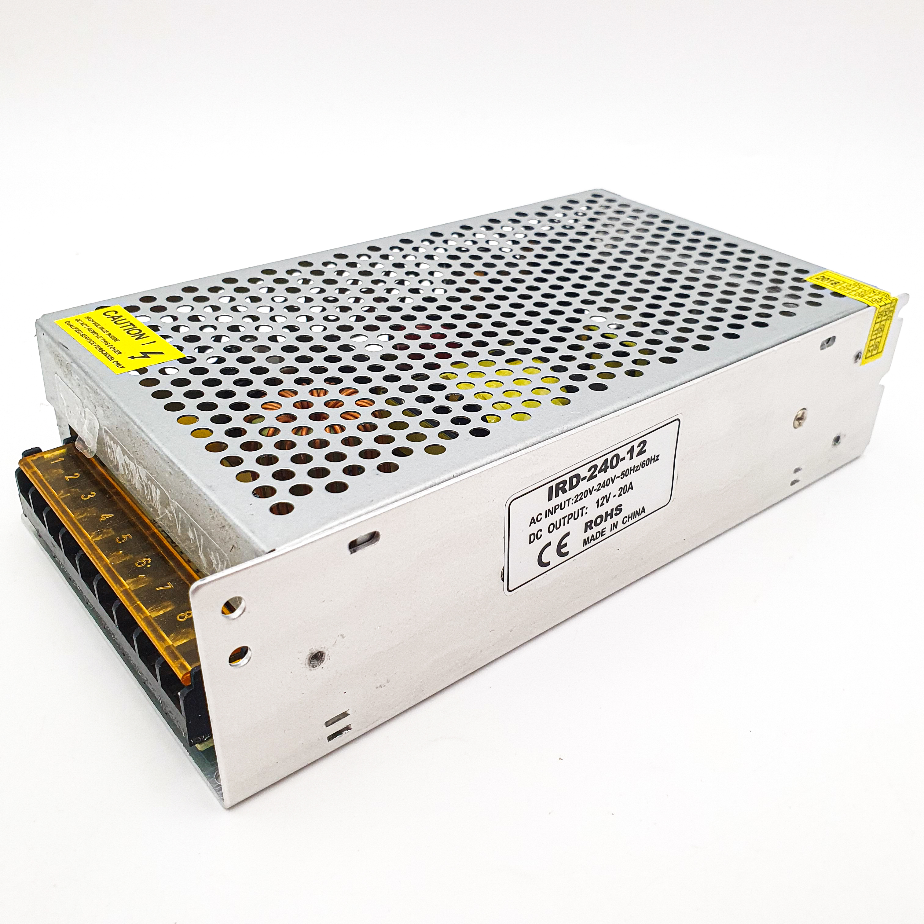 

Блок питания перфорированный трансформатор адаптер 12В 240Вт 12V 20A 110v/220v Power Supply 240W металл