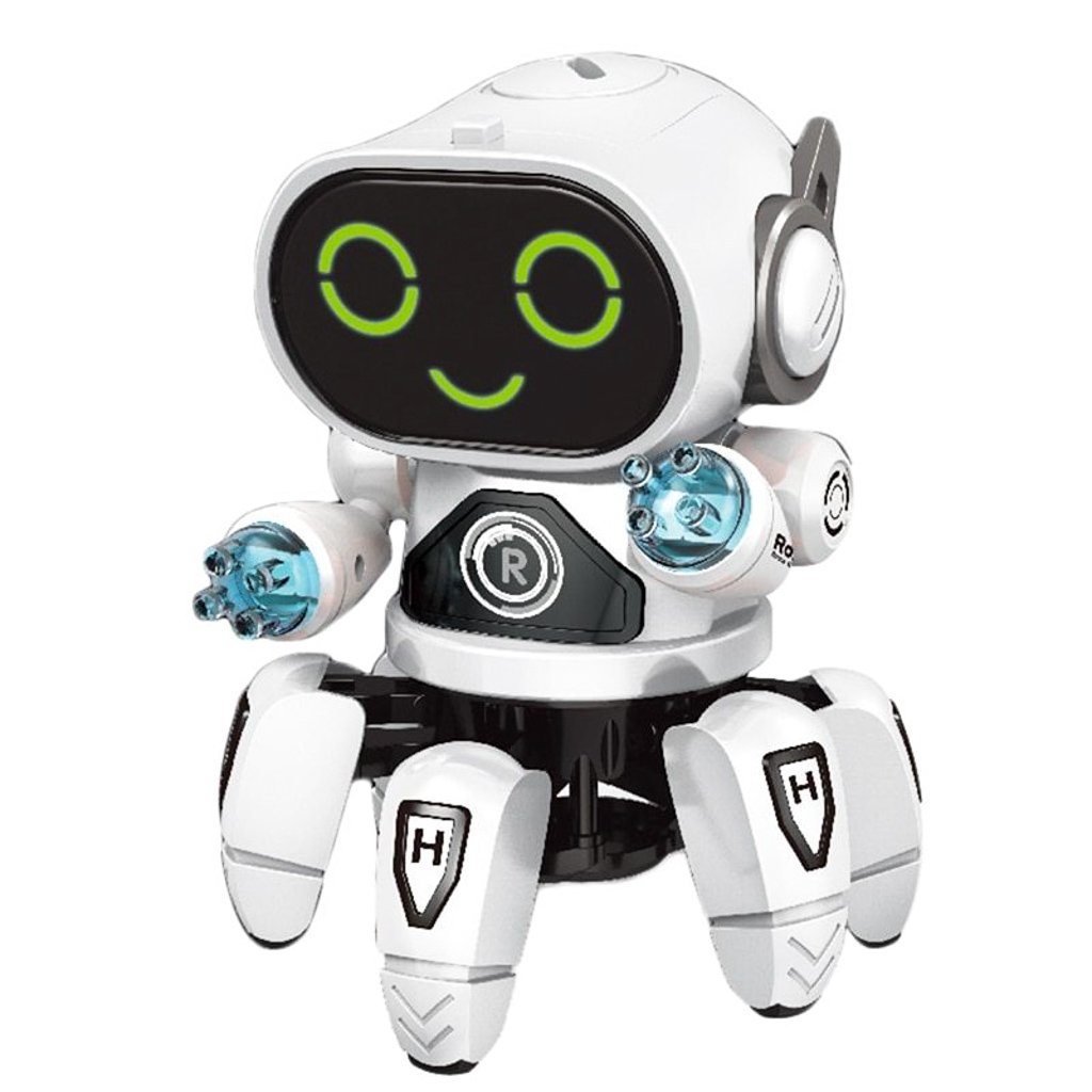 

Интерактивный танцующий робот музыкальный светится 16 см UKC BOT ROBOT ZR142 белый