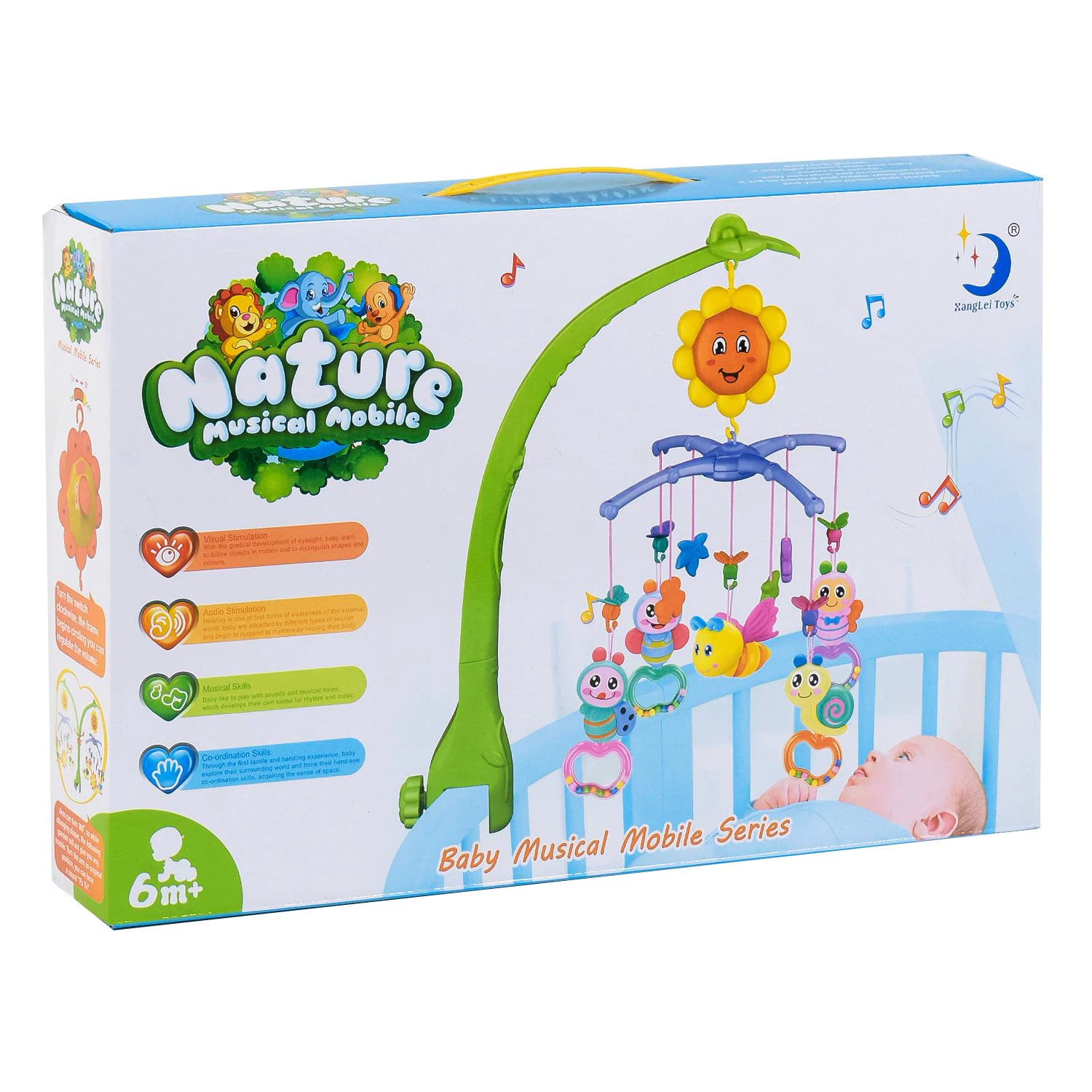 

Карусель механическая (мобиль) на кроватку "Nature" 5 подвесок (78794)