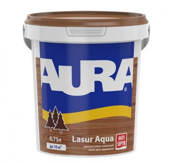 

Лазурь-лак акриловый для древесины AURA Lasur Aqua 0,75 л Орех