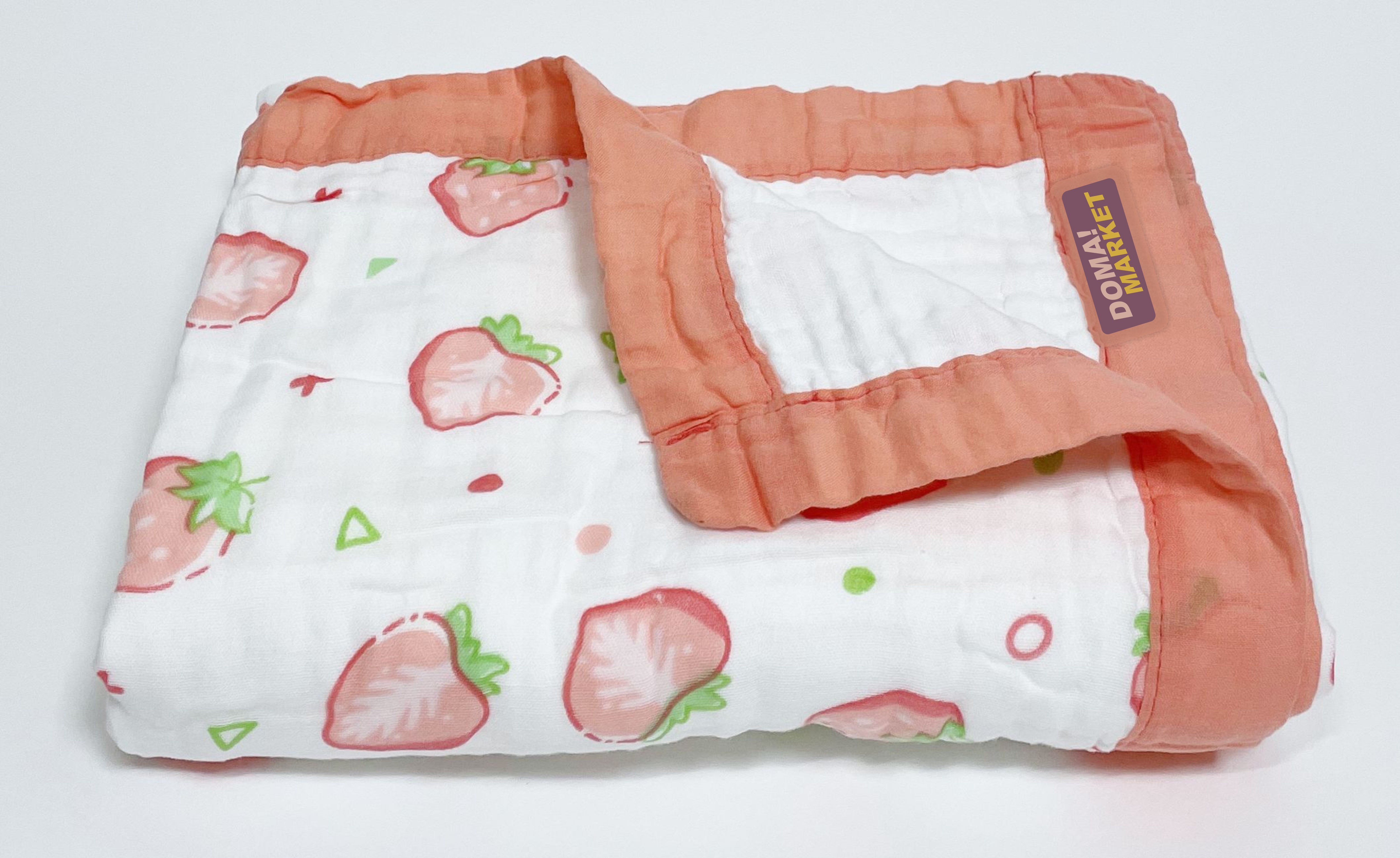 

Плед детский муслиновый 6-ти слойный 120х150см (клубника)