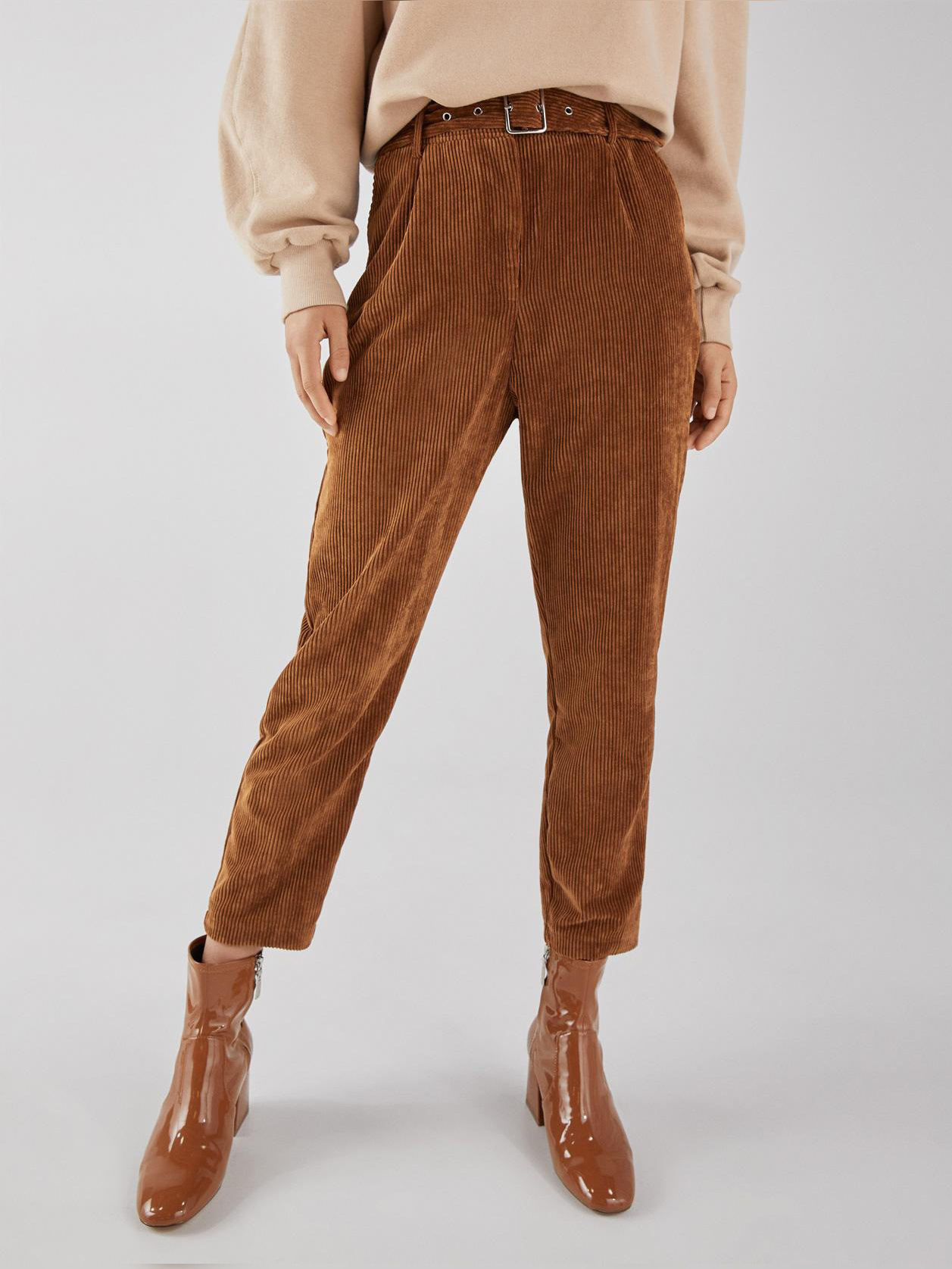 

Брюки вельветовые Bershka XAZ148360ILJY L Коричневые