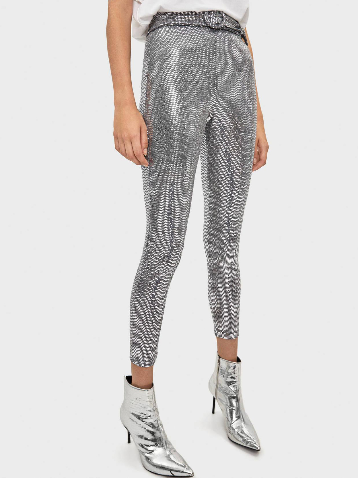 

Брюки Bershka XAZ218577XIYD L Серебристые