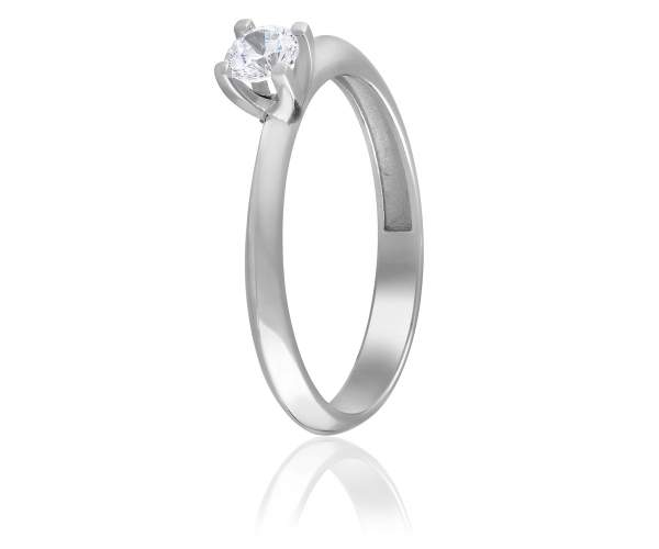 

Кольцо из белого золота с камнем SWAROVSKI Zirconia "Моник", КД4208/1SW, 16.5 размер