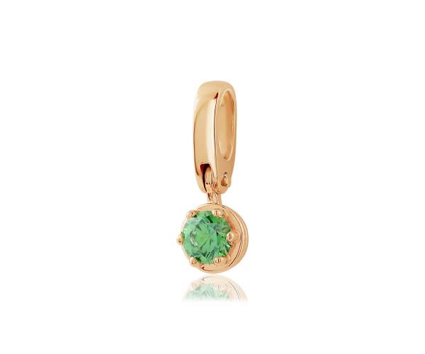 

Подвеска золотая с камнями SWAROVSKI Zirconia в стиле "Дамиани", П4095SWFGREEN