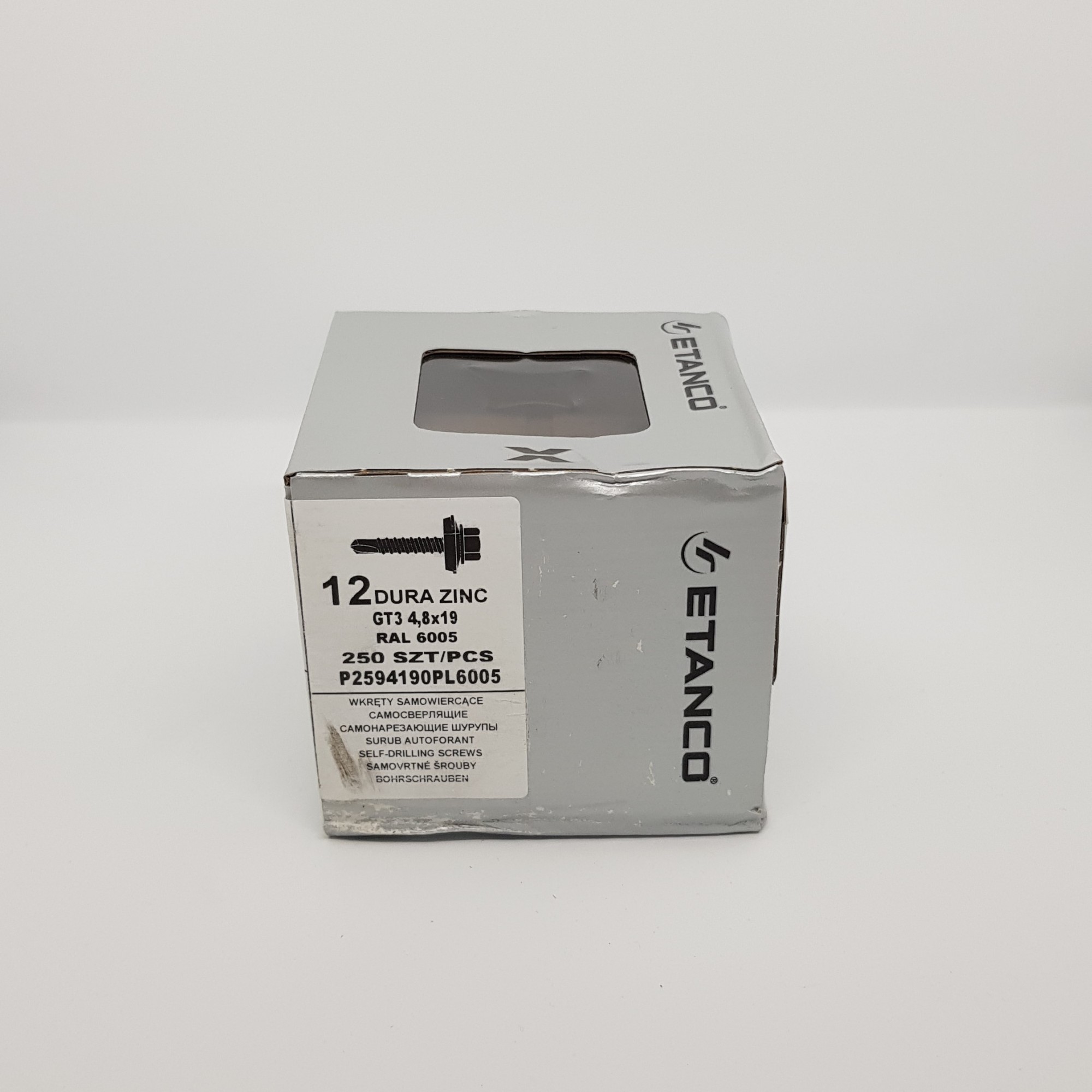 

Кровельные саморезы с резиновой шайбой EDPM Etanco Gunnebo 4,8х19 мм RAL 6005 Зеленый мох по металлу 250шт