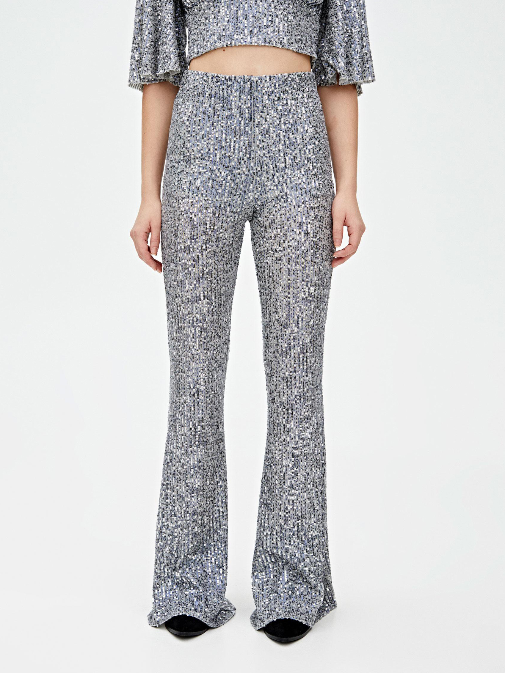 

Брюки Pull & Bear XAZ260061KNNI M Серебристые