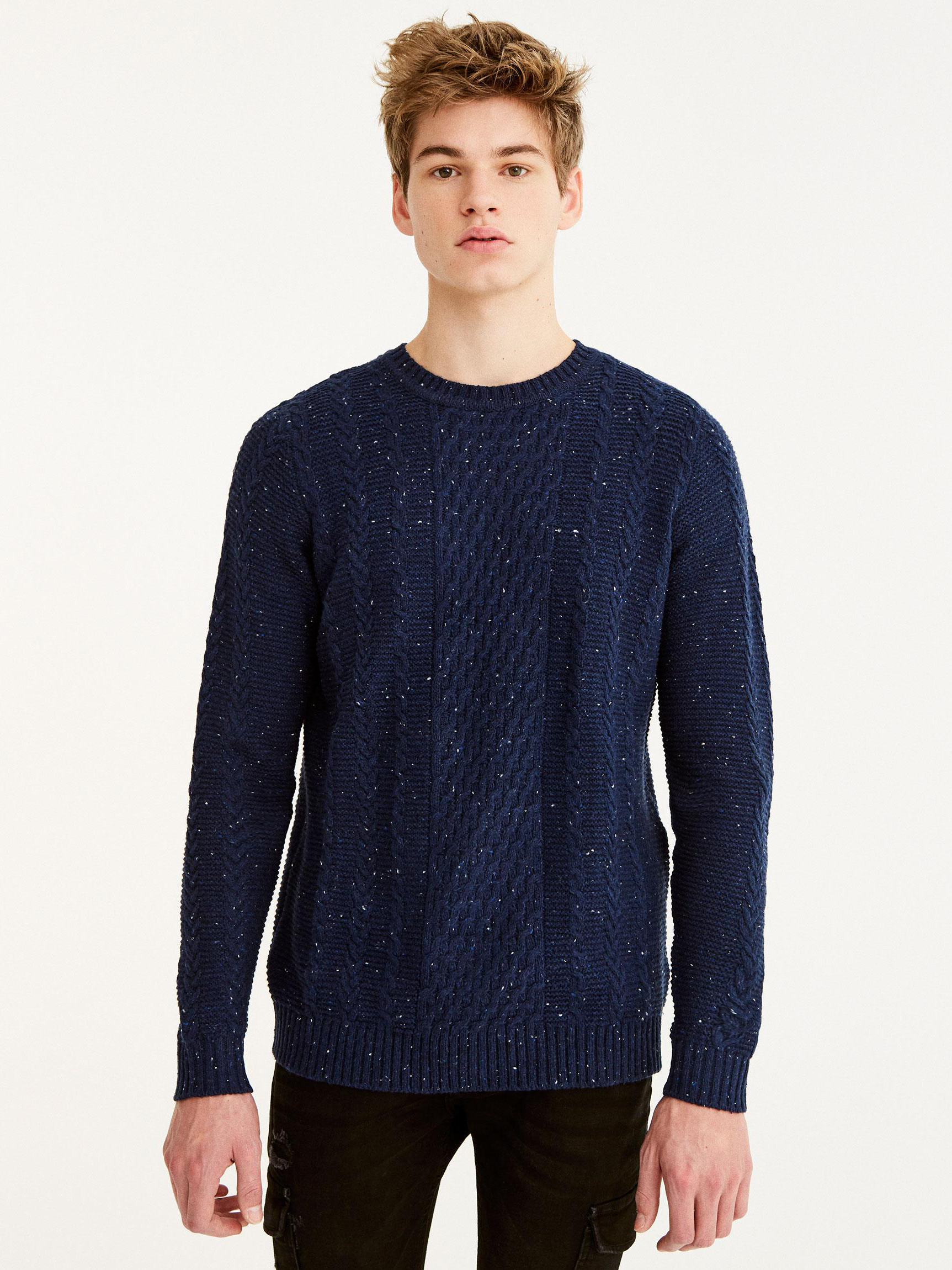 

Джемпер Pull & Bear XAZ148975YRKZ M Темно-синий