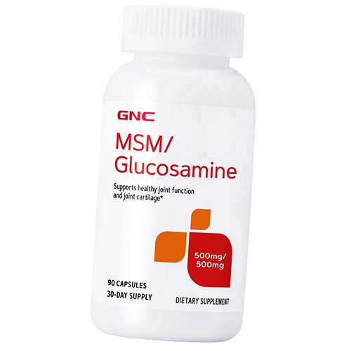 

Метилсульфонилметан и Глюкозамин, MSM & Glucosamine, GNC 90капс (03120004)