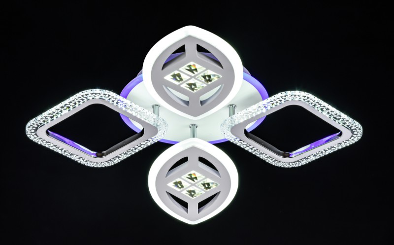 

Люстра Светодиодная люстра Мсвет 82076/2+2 FG WH RGB 46W*2+6W (LI223429)