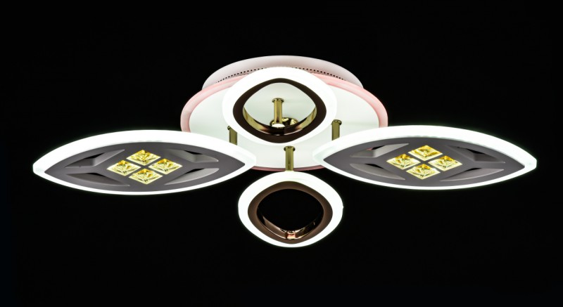 

Люстра Светодиодная люстра Мсвет 82074/2+2 FG WH RGB 44W*2+6W (LI223428)