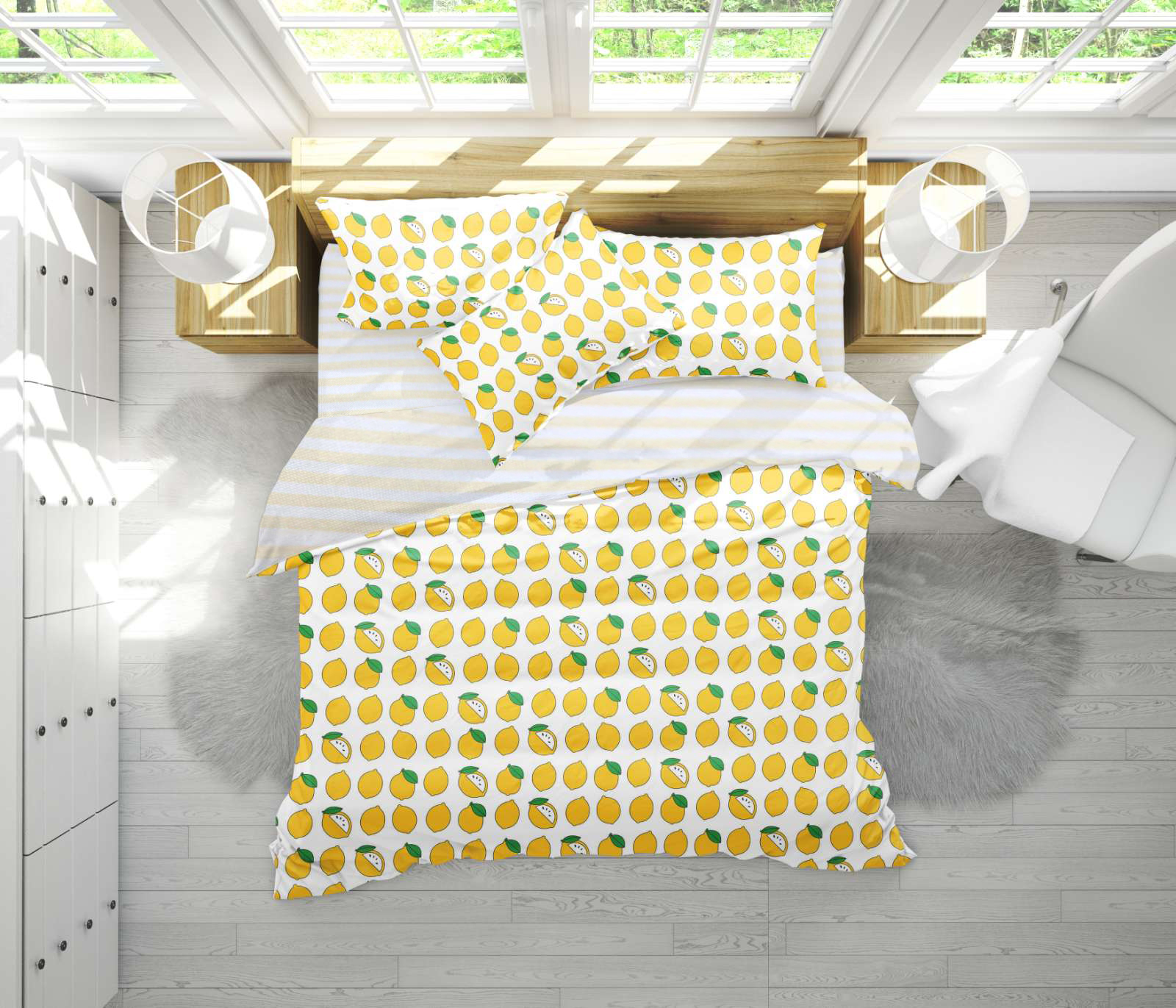 

Пододеяльник MirSon Бязь 17-0531 Striped Lemon 200 x 220 см