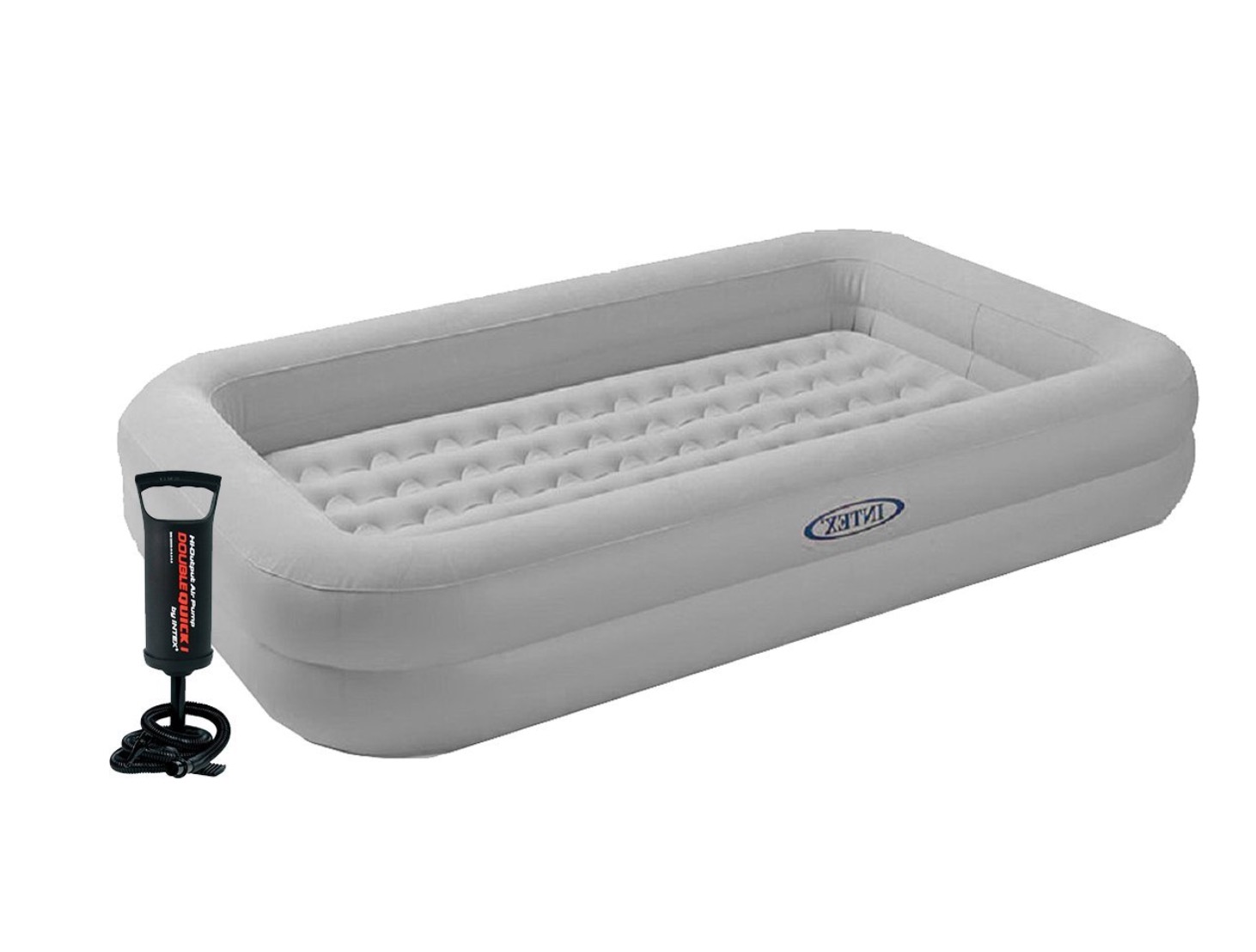 

Детская надувная односпальная кровать Intex Cozy Kids с электронасосом 168х107х25 см Серый (IP-167895)