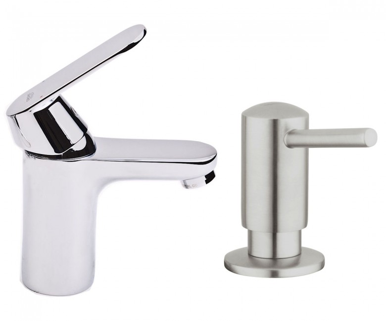 

Набор Grohe 3282500040536DC0 смеситель для раковины Eurosmart Cosmopolitan 32825000 + дозатор для моющего средства Contemporary 40536DC0 хром (81349)