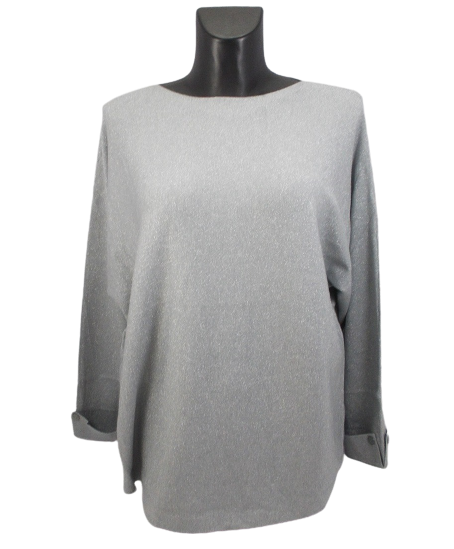 

Женский джемпер с люрексом Kiss me 5668 XXL/XXXL серый