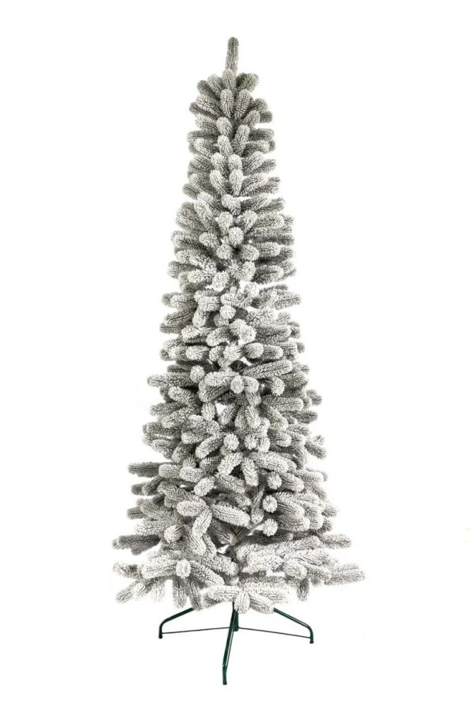 

Новогодняя искусственная литая Президентская конусная зеленая заснеженная елка 1,5 м