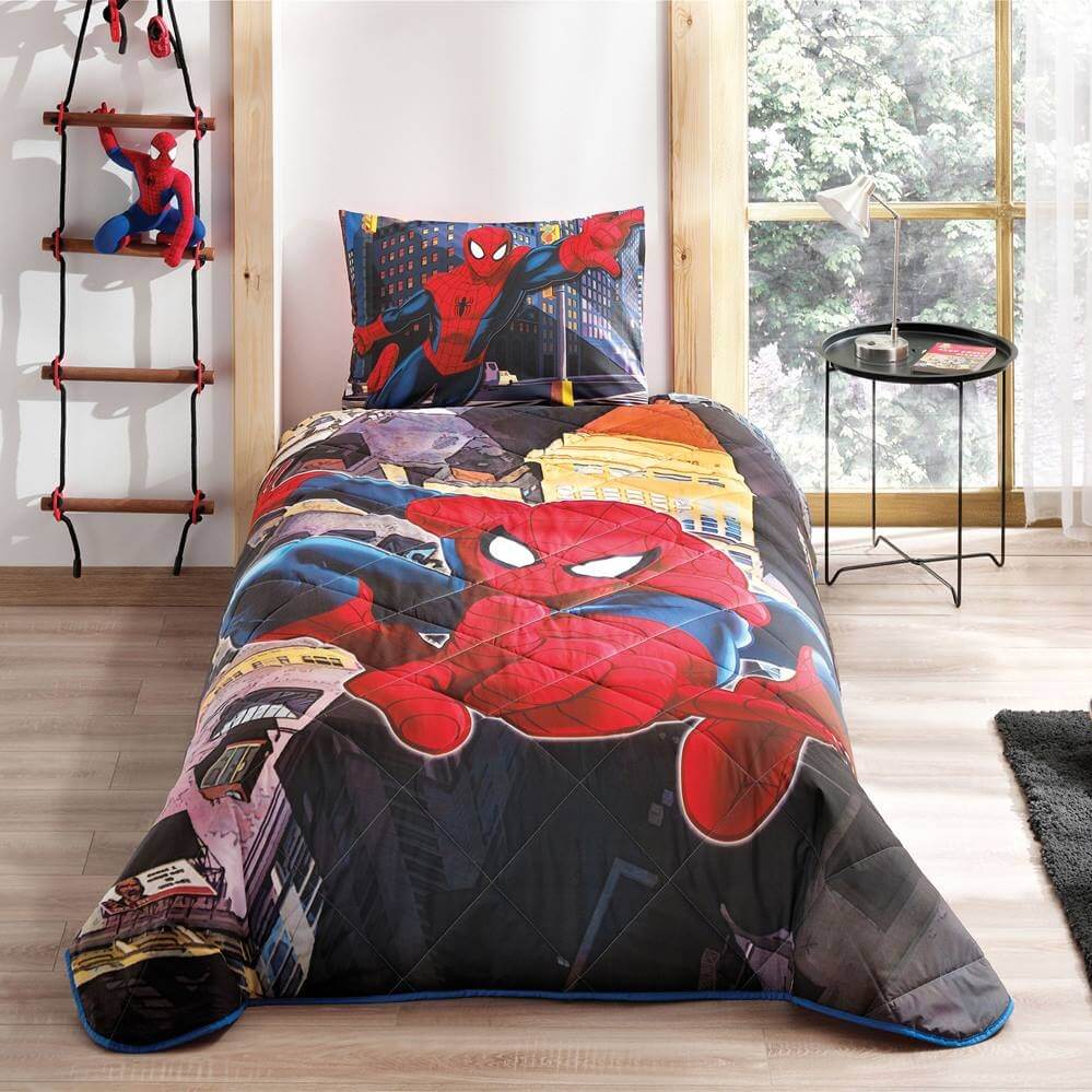 

Стеганное покрывало TAC Disney Spiderman In City 160 × 220 см + наволочка 50 х 70 см