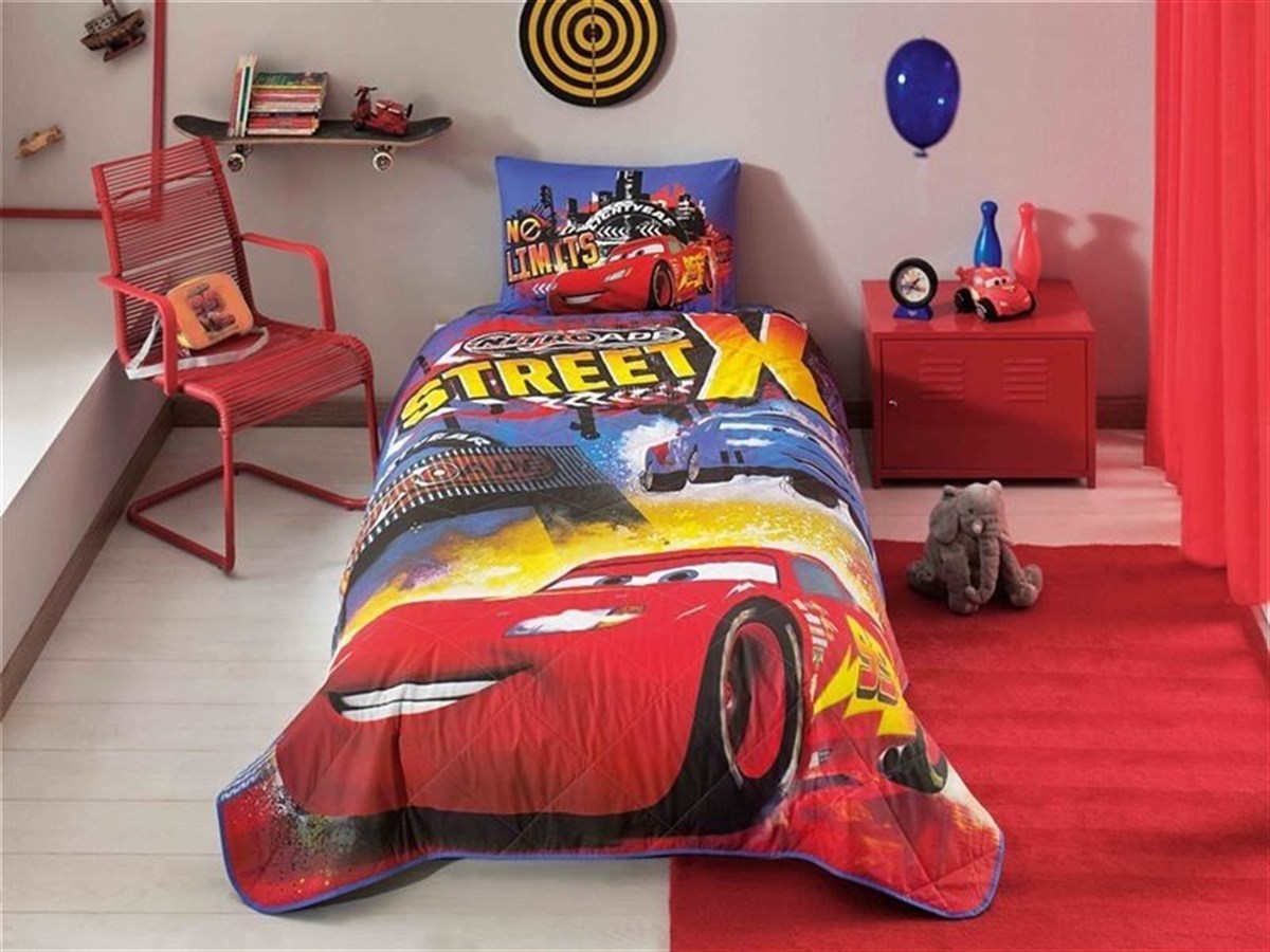 

Стеганное покрывало TAC Disney Cars Nitroade 160 × 220 см + наволочка 50 х 70 см