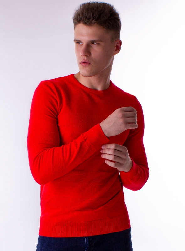 

Чоловічий джемпер VD one бавовняний  Червоний 86838, Чоловічий джемпер VD one бавовняний M Червоний 86838
