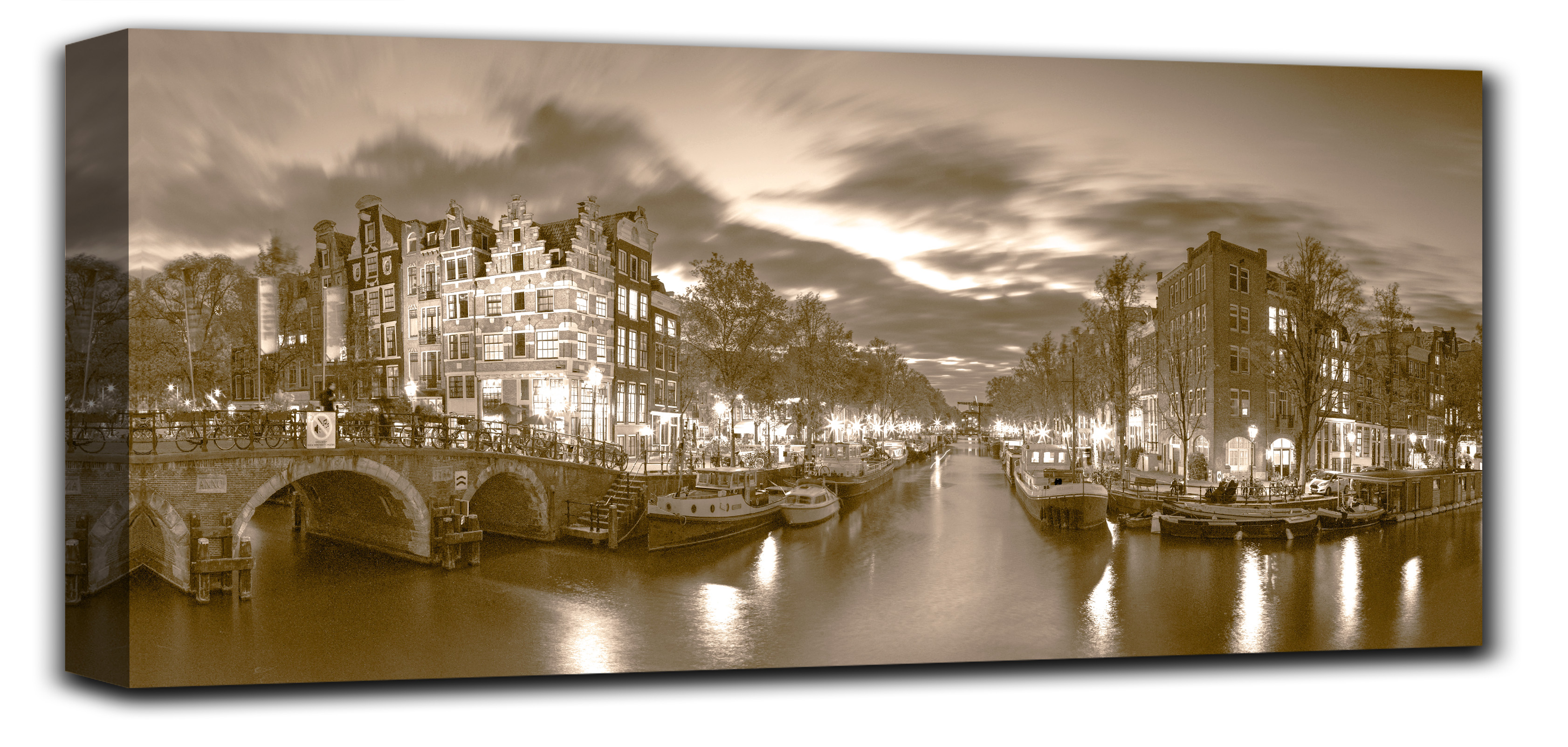 

Картина на массивном подрамнике RozenfeldArt AF-Amsterdam-156-Pano-b-w-120-50-SE 50*120 см