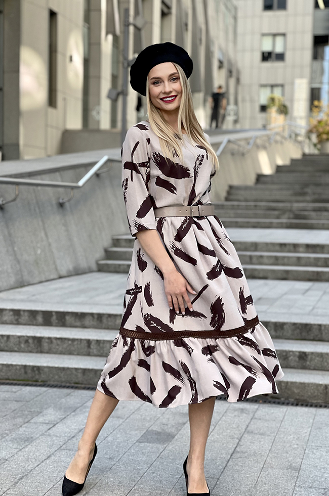 

Платье Lipar с декоративной отделкой  Капучино 3539-2246, Платье Lipar с декоративной отделкой 48 Капучино 3539-2246