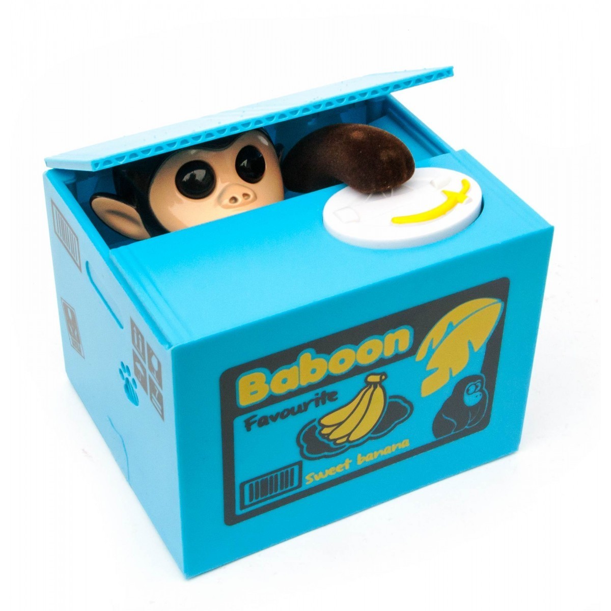 

Интерактивная копилка Mischief Saving Box Обезьянка Воришка синий 12х9х10см (29756C)