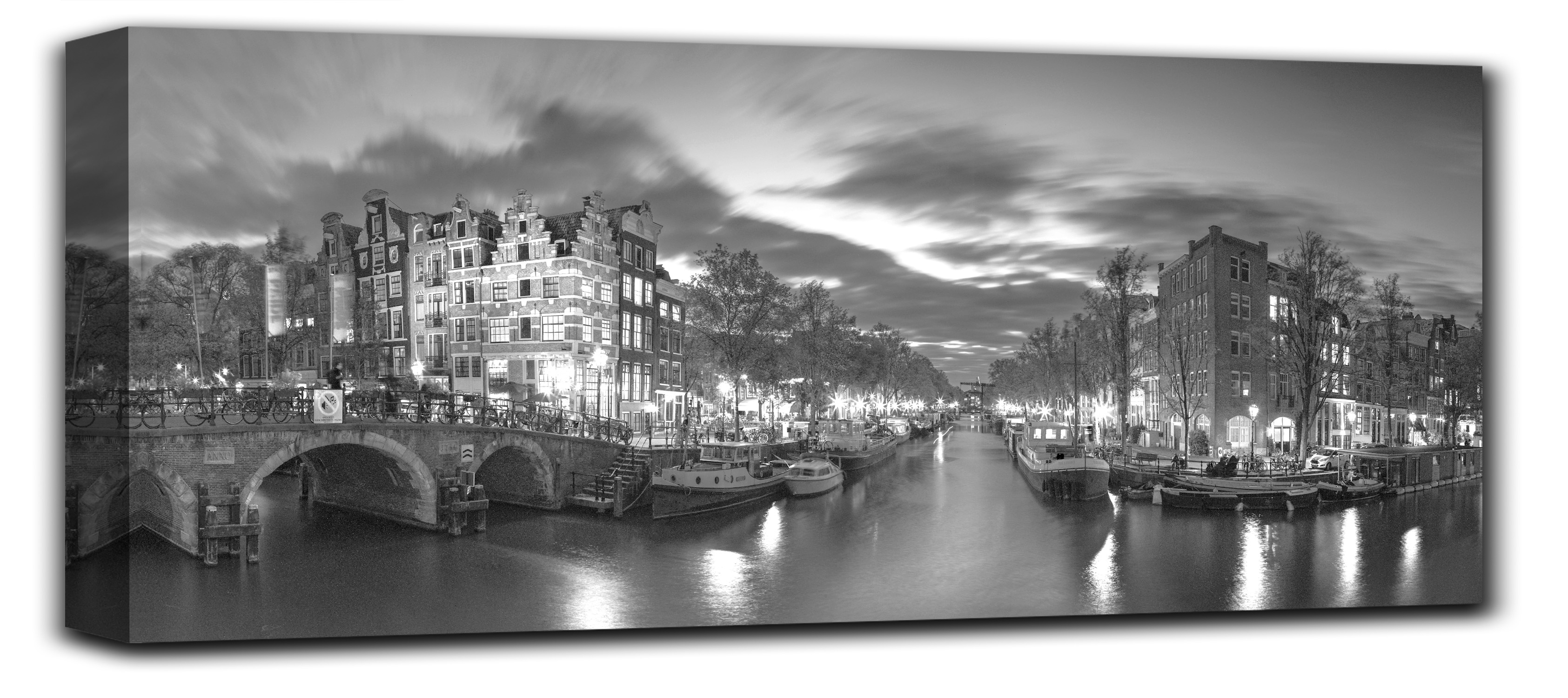 

Картина на массивном подрамнике RozenfeldArt AF-Amsterdam-156-Pano-b-w 50*120 см