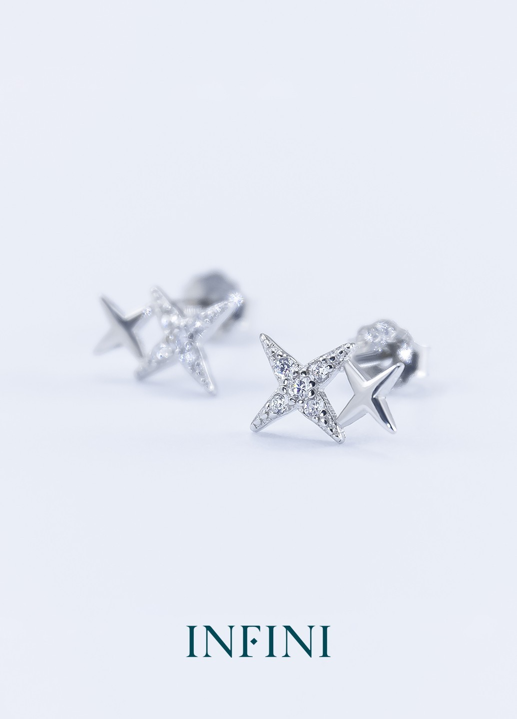 

Серьги серебряные INFINI родированые s2cr-78