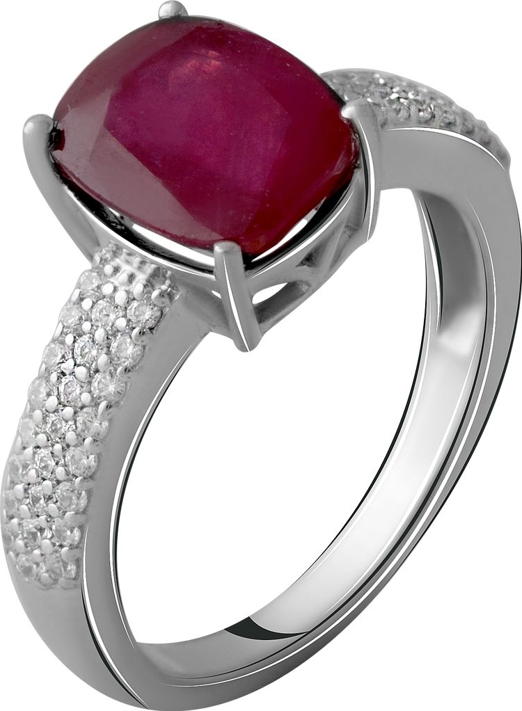

Серебряное кольцо SilverBreeze с натуральным рубином 4.19ct 2058120 18.5 размер, 18.5 размер