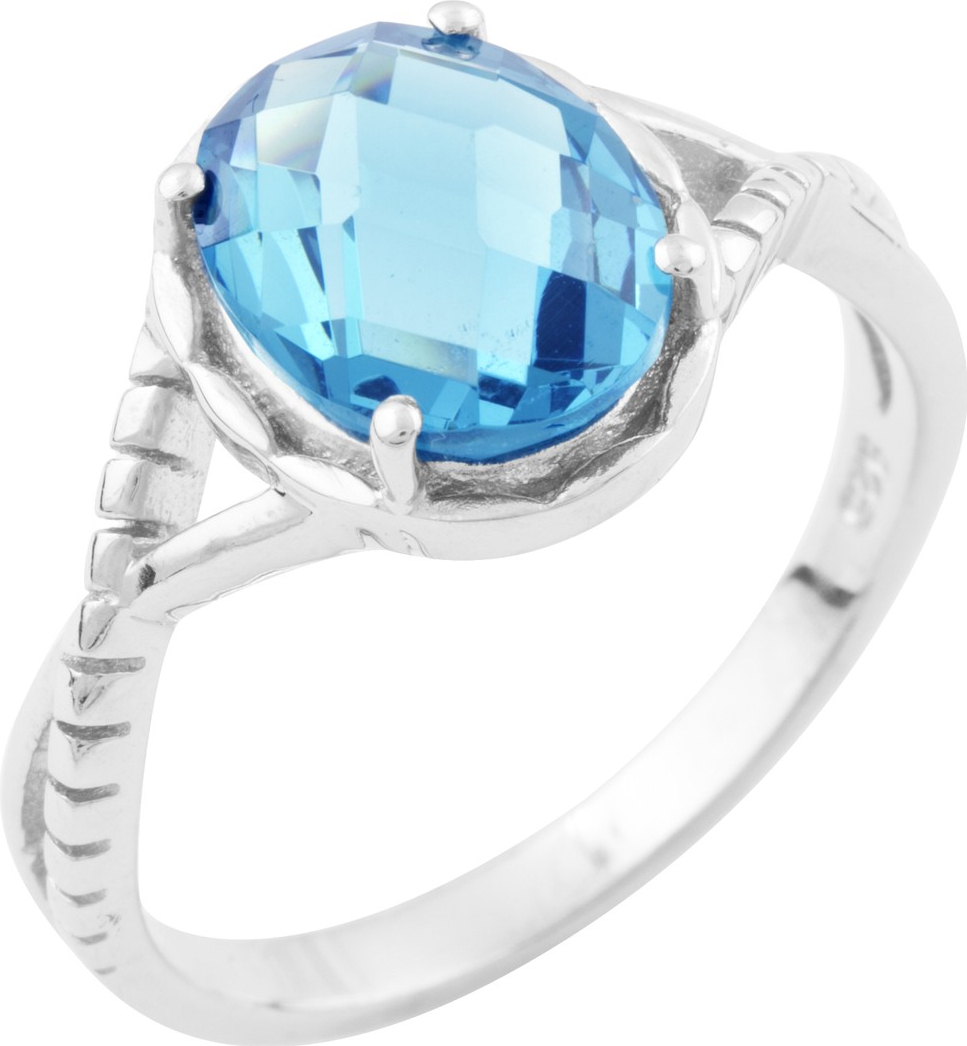 

Серебряное кольцо SilverBreeze с натуральным топазом Лондон Блю 1634288 18 размер, 18 размер