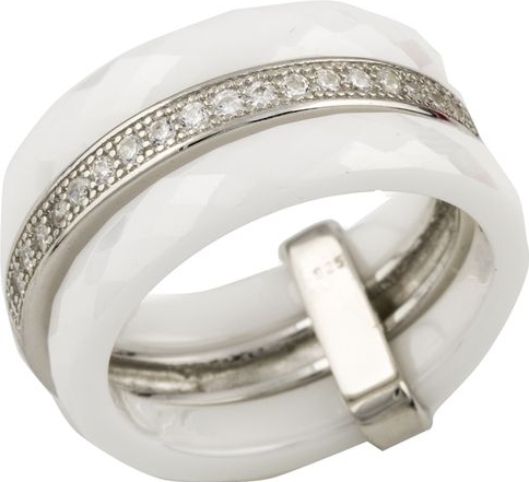 

Серебряное кольцо SilverBreeze с , керамикой 0481739 18 размер, 18 размер