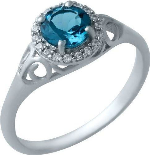 

Серебряное кольцо SilverBreeze с натуральным топазом Лондон Блю 1929698 17.5 размер, 17.5 размер