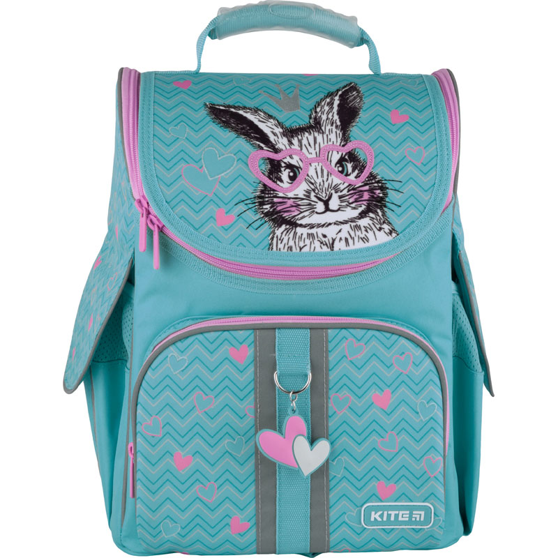 

Рюкзак школьный каркасный Kite Cute Bunny бирюзовый K21-501S-4