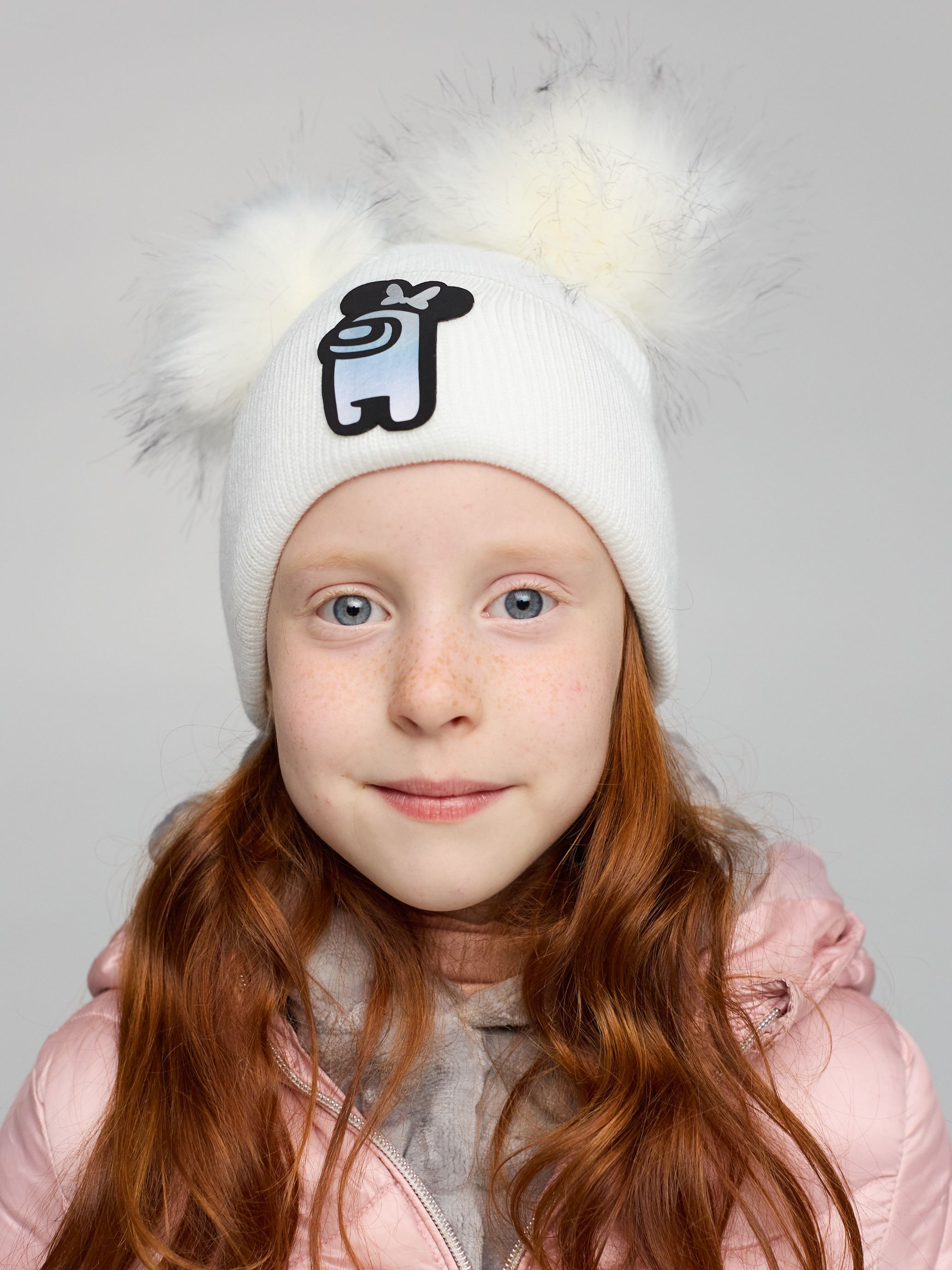 

Зимняя шапка Sample Among us 44-48 см Белая